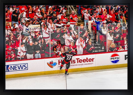 Logan Stankoven 20" x 29" Framed Canvas Hurricanes 2025 Playoffs 31.5" x 22.5"